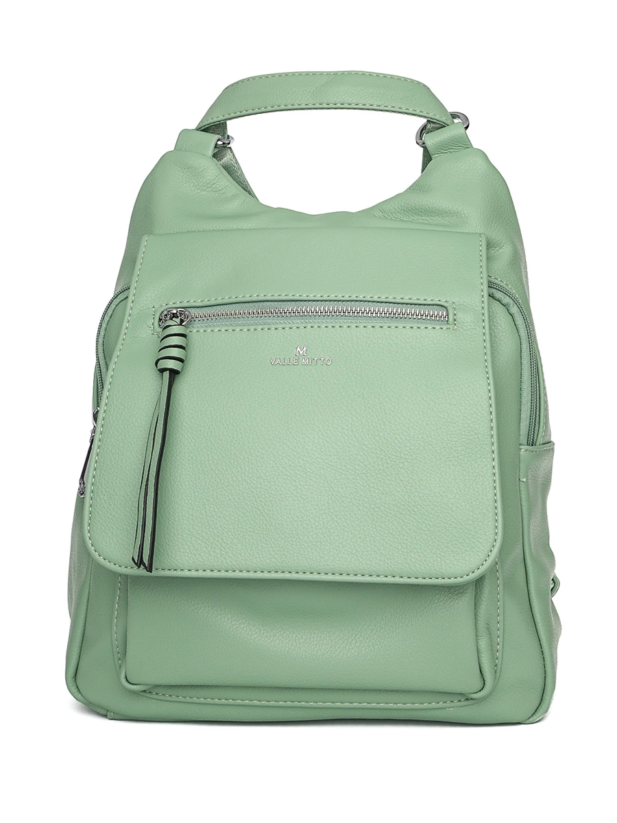 Рюкзак зеленый с декоративной кисточкой